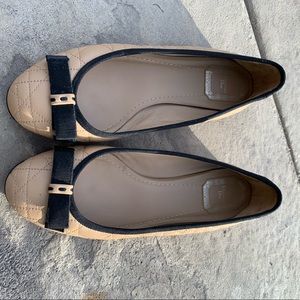 Christian Dior Beige Cannage Leather Ballet Flats